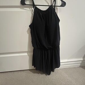 Aqua Green Black Romper